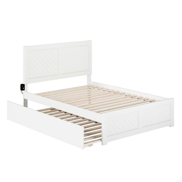 AFI Canyon Full Platform Bed with Matching Footboard and Twin Trundle ...