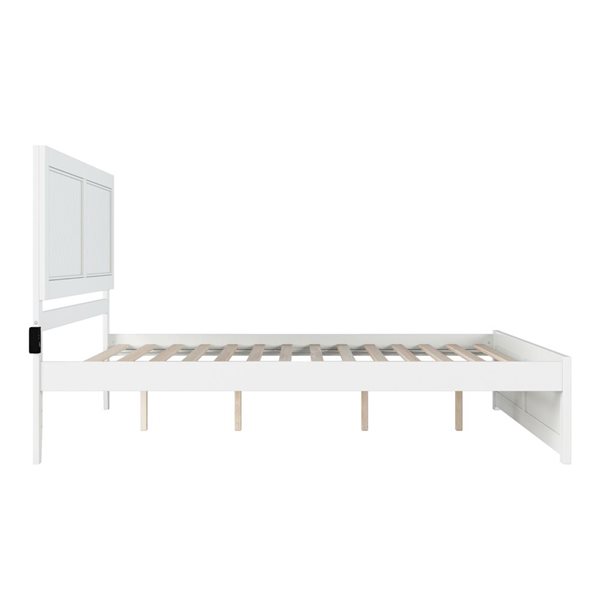 AFI Canyon King Platform Bed with Matching Footboard in White