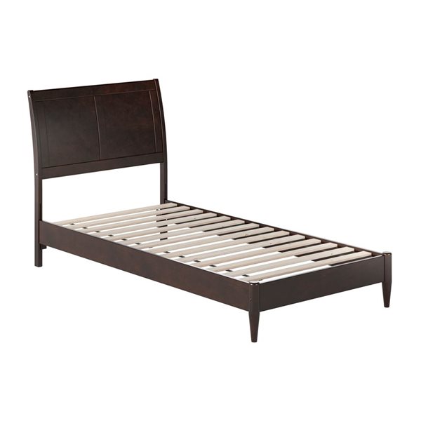 AFI Valencia Twin XL Solid Wood Low Profile Sleigh Platform Bed in ...