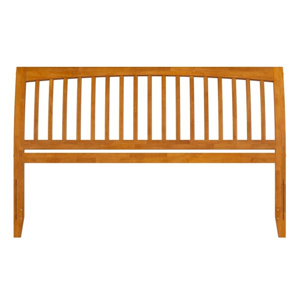 AFI Orleans King Size Sleigh Solid Wood Slat Headboard in Light Toffee