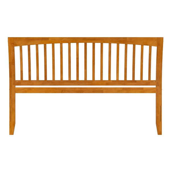 AFI Orleans King Size Sleigh Solid Wood Slat Headboard in Light Toffee