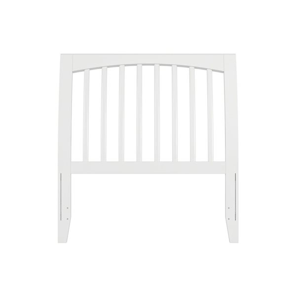 AFI Orleans Twin Size Sleigh Solid Wood Slat Headboard in White