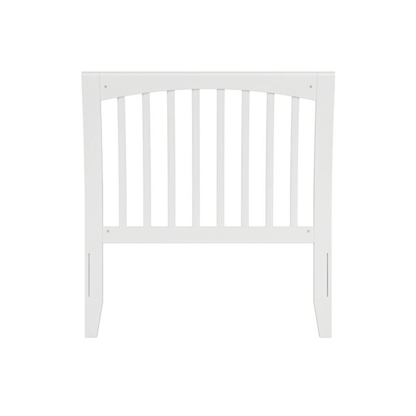 AFI Orleans Twin Size Sleigh Solid Wood Slat Headboard in White