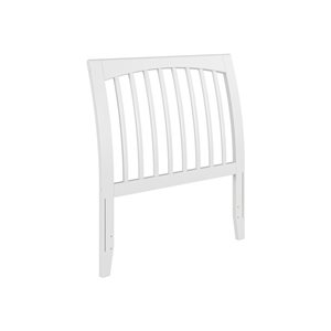 AFI Orleans Twin Size Sleigh Solid Wood Slat Headboard in White