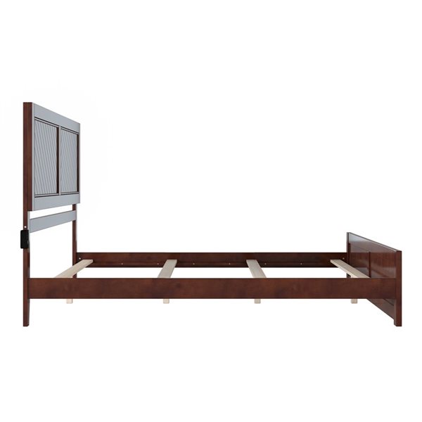 AFI Canyon King Foundation Bed Frame with Matching Footboard in Walnut