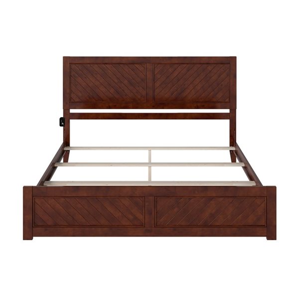 AFI Canyon King Foundation Bed Frame with Matching Footboard in Walnut