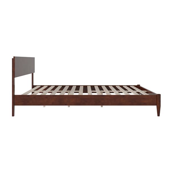 AFI Aria King Solid Wood Modern Low Profile Platform Bed in Walnut