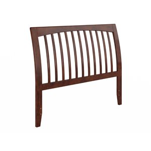 AFI Orleans Full Size Sleigh Solid Wood Slat Headboard in Walnut