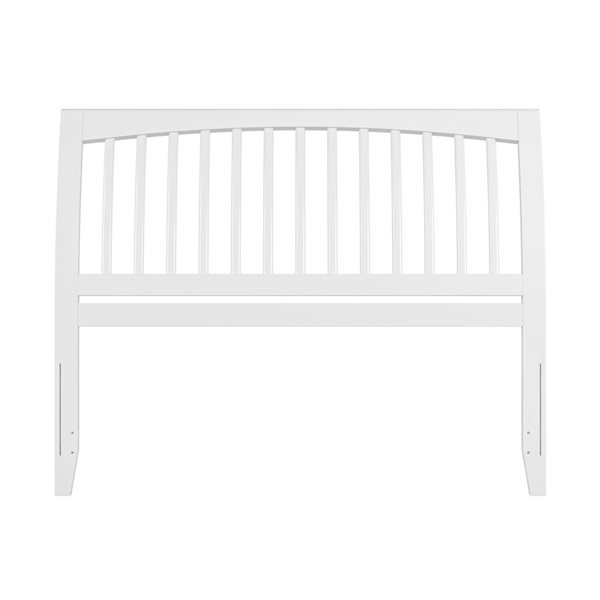 AFI Orleans Queen Size Sleigh Solid Wood Slat Headboard in White