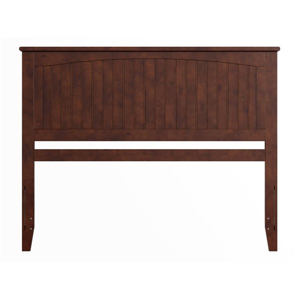 AFI Nantucket Queen Size Solid Wood Panel Headboard in Walnut