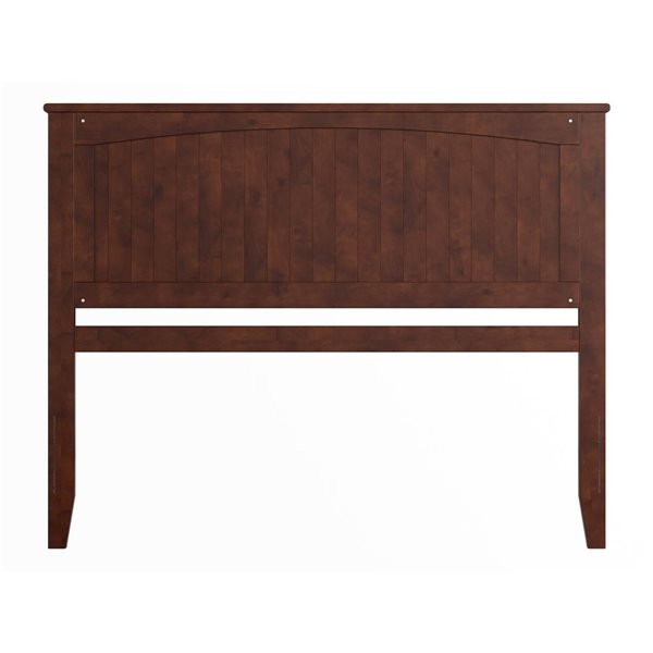 AFI Nantucket Queen Size Solid Wood Panel Headboard in Walnut