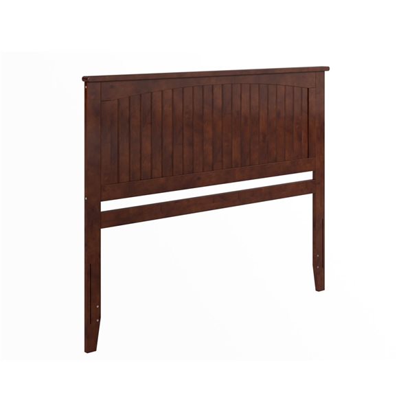 AFI Nantucket Queen Size Solid Wood Panel Headboard in Walnut