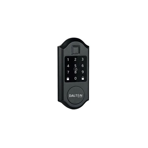 Dalton Black Touchscreen Smart Wi-Fi Bluetooth Electronic Lock