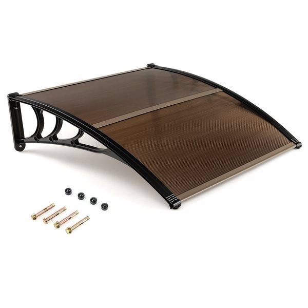 Costway 40-in x 40-in Coffee Window and Door Awning Canopy NP11228CF | RONA