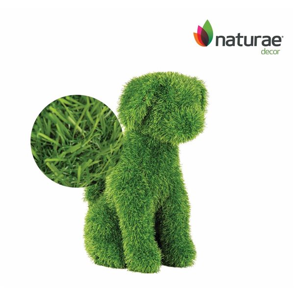 naturae decor 19-in Green Artificial Turf Topiary Sitting Dog