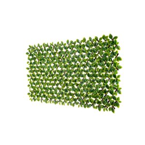 naturae decor 36 H x 72-in W Green PVC Wild Mint Leaves Expandable Trellis