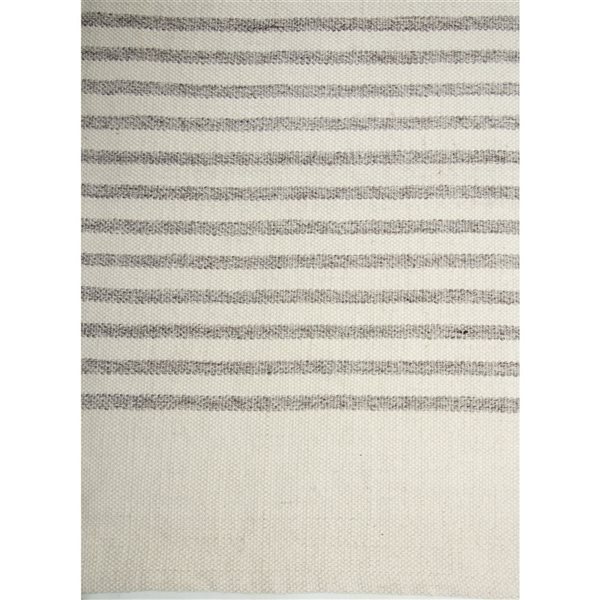 Corriveau Outdoor Furniture Element 9 x 12-ft Grey Stripe Indoor/Outdoor Polyester Area Rug