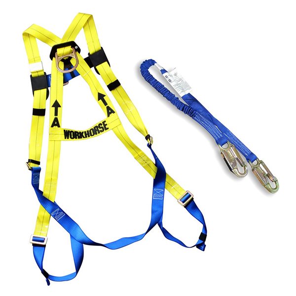 Workhorse Combo with Full Body Harness and 6-ft Shock Absorbing Lanyard
