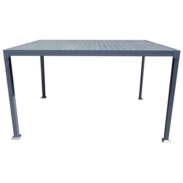 Pergola louvre Casilda 10 x 13 pi aluminium gris par Corriveau Meubles De Jardin