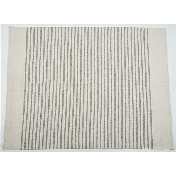 Corriveau Outdoor Furniture Element 8 x 10-ft Grey Stripe Indoor/Outdoor Area Rug