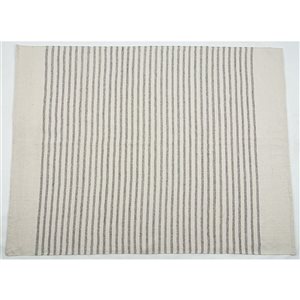 Tapis polyester Element intérieur/extérieur 8 x 10 pi à rayures grises par Corriveau Meubles De Jardin