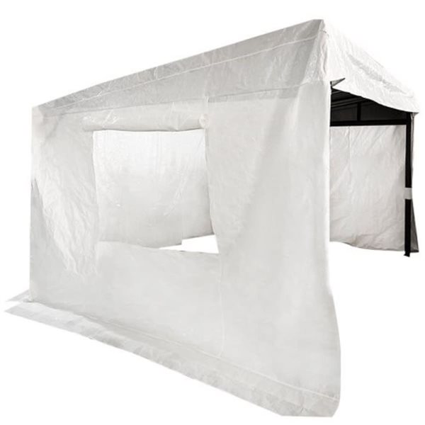 Toile de protection hivernale en polyéthylène pour abri de jardin 10 x 12 pi par Corriveau Meubles De Jardin, blanc