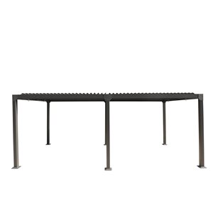 Pergola louvre Casilda 10 x 20 pi aluminium gris par Corriveau Meubles De Jardin