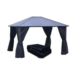 Ensemble de moustiquaires pour abri de jardin 12 x 16 pi par Corriveau Meubles De Jardin, noir