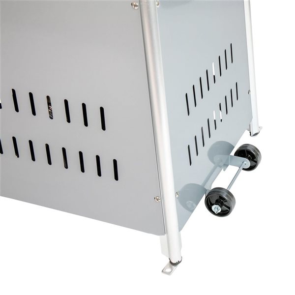 Paramount 72-in H 41,000 BTUs Liquid Propane Floorstanding Flame Patio Heater - Grey and Silver