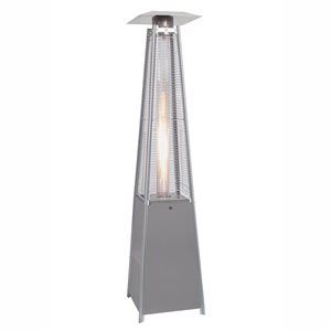 Paramount 72-in H 41,000 BTUs Liquid Propane Floorstanding Flame Patio Heater - Grey and Silver