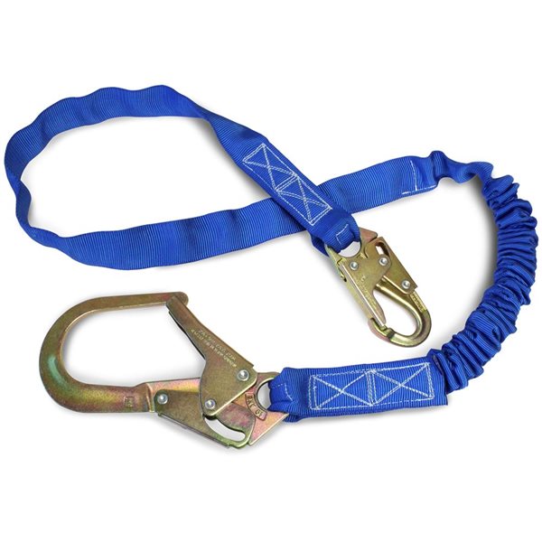 Workhorse 6-ft Shock Absorbing Lanyard with Rebar Hook