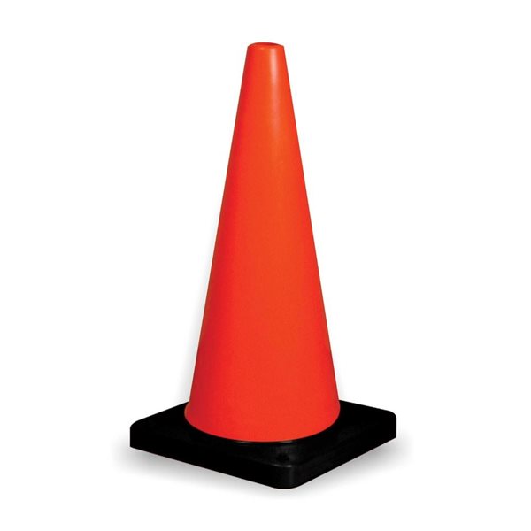 Workhorse 18-in Heavy-Duty Traffic Cone with 3-lb Base