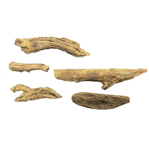 ActiveFlame 5-Piece Decorative Fireplace Resin Log Set - Natural Colour