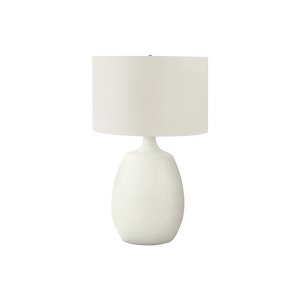 Monarch Specialties 26-in Cream Fabric Shade and Resin Contemporary Table Lamp