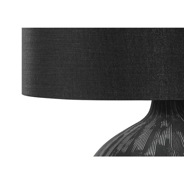 Monarch Specialties 23-in Black Shade and Ceramic Contemporary Table Lamp