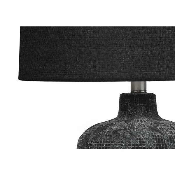 Monarch Specialties 24-in Black Fabric Shade and Ceramic Contemporary Table Lamp