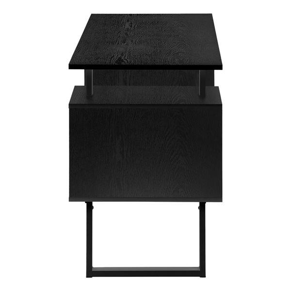 Monarch Specialties 48-in Black Laminate Contemporary Computer Desk w/ Storage Cabinet