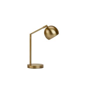 Monarch Specialties 19-in Gold Metal Contemporary Table Lamp