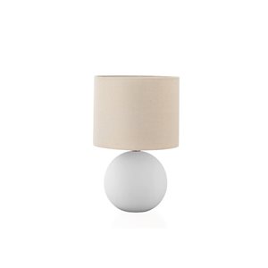 Monarch Specialties 16-in Cream Drum Shade and Ceramic Contemporary Table Lamp