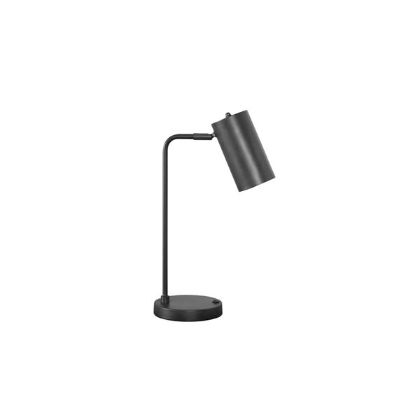 Lampe de table moderne avec port USB Monarch Specialties grise 18 po