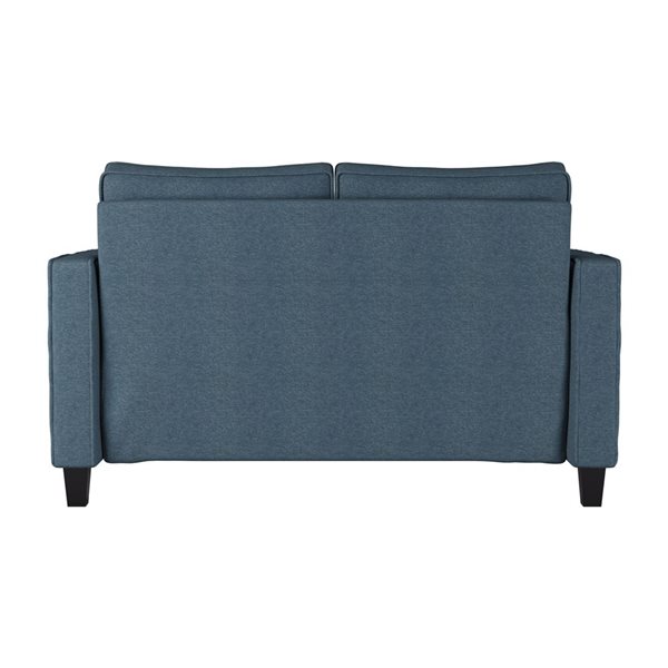 CorLiving Georgia Blue Linen-Like Fabric Upholstered 2-Seater Loveseat