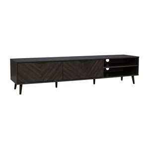 CorLiving Himari 71 x 15.5-in Dark Grey Faux Wood TV Stand and Media Console