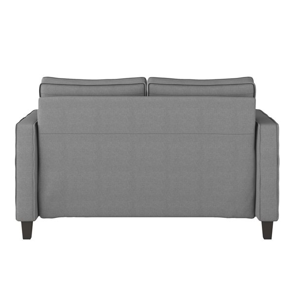 CorLiving Georgia Light Grey Linen-Like Fabric Upholstered 2-Seater Loveseat