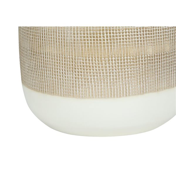 Monarch Specialties 27-in H Beige Fabric Shade and cream Ceramic Base Contemporary Table Lamp