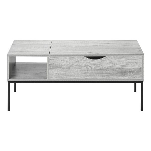 Monarch Specialties 42 x 20-in Grey and Black Metal Frame Lift-top Coffee Table