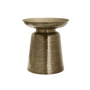 Monarch Specialties 22-in H Gold Metal Modern Bell-Shaped Base End Table