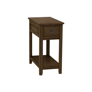 Monarch Specialties 21.75 D x 11.75-in W Espresso Veneer Transitional Narrow Side Table w/ Drawer