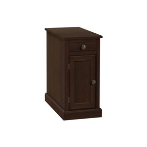 Monarch Specialties 21.75 D x 11.75-in W Espresso Veneer Traditional Narrow Side Table w/ Drawer and Door