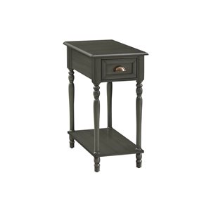 Monarch Specialties 21.75 D x 11.75-in W Dark Green Veneer Narrow Side Table w/ Drawer