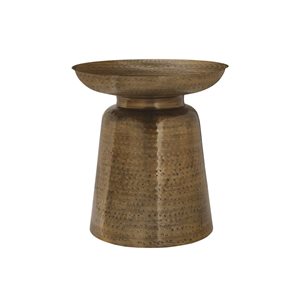 Monarch Specialties 22-in H Copper Metal Modern Bell-Shaped Base End Table